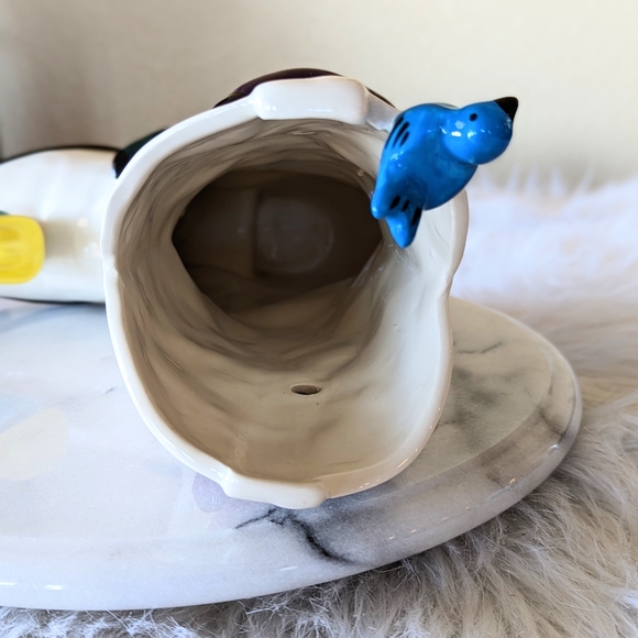 Storyteller Arts Hand Painted Figural Ceramic Cowboy Boot Bird Vase 11 in - Picture 12 of 12